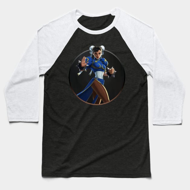 Chun-Li Baseball T-Shirt by nikitanv